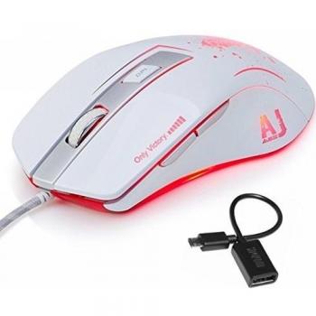 Qisan® du 014 250 - 4000DPI programable Wired Gaming Mouse vienen con Gratis Android Micro USB 2.0 Cable de datos OTG