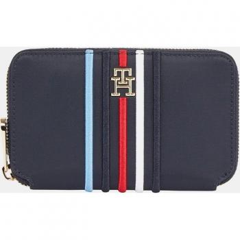 Tommy Hilfiger - Cartera alargada de nylon reciclado con rayas corporativas