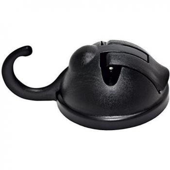 AnySharp ventosa con gancho para colgar, plástico ABS, negro solo componente negro
