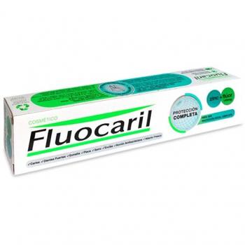 FLUOCARIL COMPLETE PROTECTION PASTA DENTAL 75 ML - Protección completa para dientes y encías, ayuda a prevenir caries, refuerza el esmalte dental, combate la placa bacteriana y proporciona un aliento