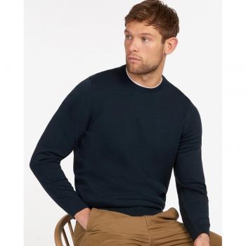 Barbour Pima Cotton Men's Crew Sweatshirt - Navy - Size Small - Male