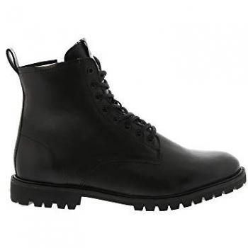 Blackstone Fur Lace-Up Boots - Black