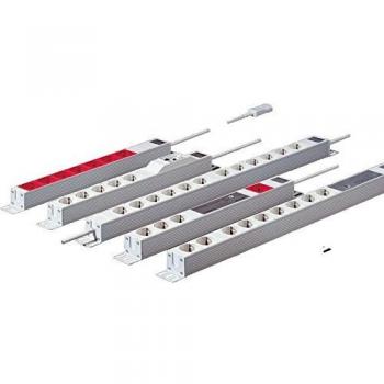 Rittal 7240.510 7-Outlet Power Distribution Strip, Aluminum, 16A, 250V