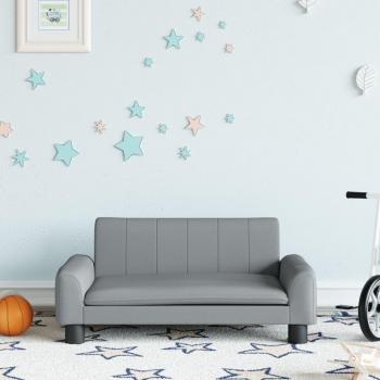 Sofá infantil de tela gris claro 70x45x30 cm