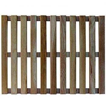 Pedana de Ducha Antideslizante de Madera Rectangular 55 x 68 cm