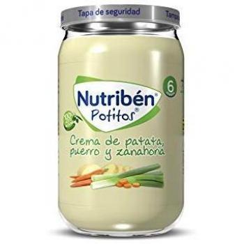 Nutribén Potitos De Crema De Patatas, Puerro Y Zanahoria, Desde Los 6 Meses, 235 g