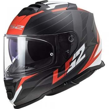 LS2, Casco integral de moto Storm Nerve black mat red, XXXL
