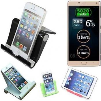 Escritorio Soporte universal dock para Allview P8 Energy Pro, negro, fuerte, ligero y compacto | Multi-ángulo del sostenedor del soporte portátil para tabletas, e-readers y smartphones Fold-Up Docking Station cuna del muelle turística montaje muelle Vi