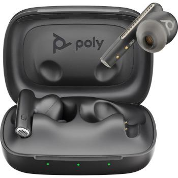 Poly Voyager Free 60 UC Wireless In-Ear Bluetooth Headset with Microphone - Active Noise Cancellation - Carbon Black