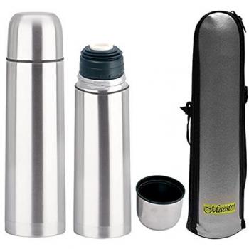 Termo de Acero Inoxidable al Vacío con Vaso y Bolsa de Transporte - 750 ml