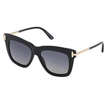 Tom Ford FT0822 01D Stylish Sunglasses, Black, Size: 52 MM, Square, Shiny Black Smoke Gradient Polarized