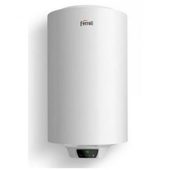 Termo Eléctrico Vertical FERROLI TIBER B 30 litros, capacidad de 30 litros, sistema de calentamiento eléctrico, diseño vertical, tecnología Smart para mayor eficiencia energética