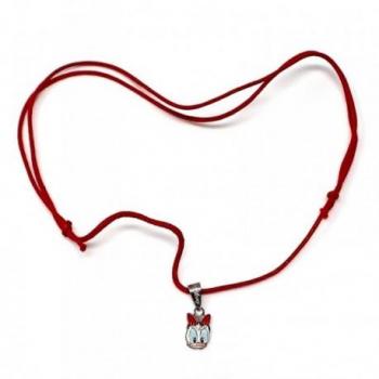 Colgante de Plata 925 con Cordón Ajustable Rojo [AB9115]