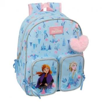 Mochila Infantil Frozen Ice Magic - 28x10x34 cm, Adaptable a Carro, Cómoda y Resistente