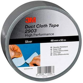 3M 2903 Cinta americana de uso general, 48 mm x 50 m, 1 unidad, Plata