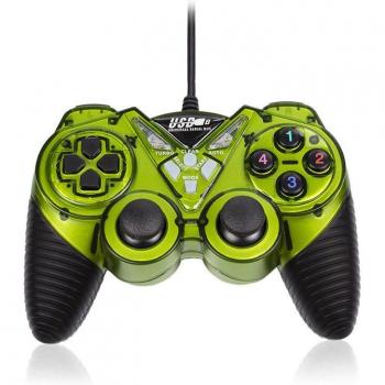 Mando gaming USB para PC DAM, con cable, 12 botones, joysticks analógicos, medidas 15x10x7cm