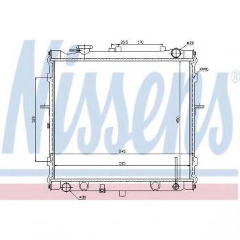 Radiador de refrigeración del motor NISSENS 66642