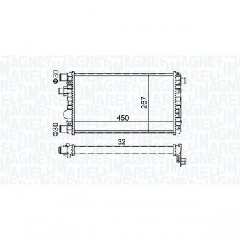 Radiador de refrigeración del motor MAGNETI MARELLI 350213191300