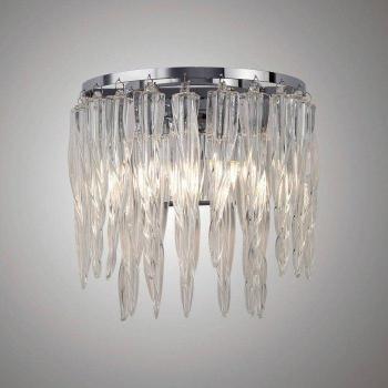 Aplique de pared Tropez 2 Bombillas Cromo Pulido / Cristal G9