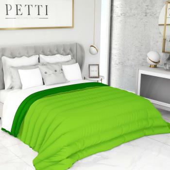 PETTI Artigiani Italiani Reversible, Nórdico de Microfibra, Antialérgico, 100% Made in Italy, Verde, Cama 150: