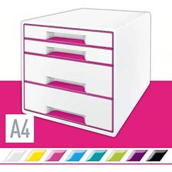 LEITZ 52132023 - Bucs de cajones WOW Desk Cube NUEVA VERSIÓN 4 cajones