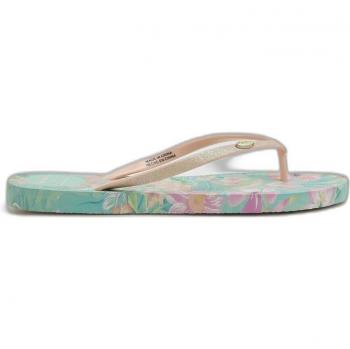 Chanclas Pepe Jeans Rake tropical multicolor mujer con tira al dedo y estampado en plantilla