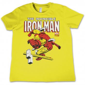 Mercancía con Licencia Oficial The Invincible Iron Man La Camiseta del Niño Unisexo - Amarillo 7/8 Años