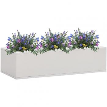 vidaXL Office Flower Box Light Grey 90x40x23 cm Steel
