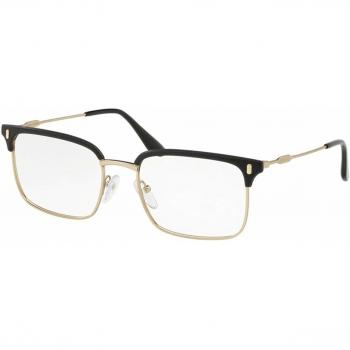 Prada 0PR 55VV Monturas de gafas, Matte Pale Gold/Black, 53 para Hombre