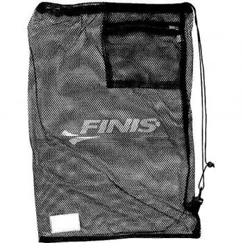 Finis Bolsa De Malla Negro - Bolsas de malla resistentes al agua, diseño ligero y transpirable, ideal para el transporte de equipos de natación y otros accesorios deportivos