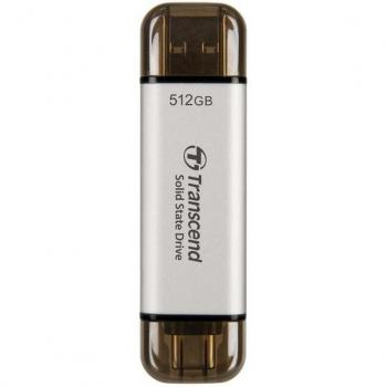 Transcend ESD310S 512GB SSD Externo Plata, USB-C, 10 Gbit/s, Compatible con PS4/PS5
