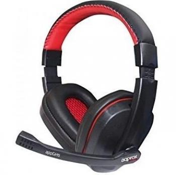 Approx Gaming APPGH5 - Auricular Gaming, Color Rojo y Negro