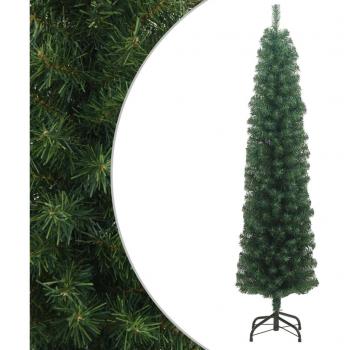 vidaXL Slim Artificial Christmas Tree with Stand Green 240 cm PVC