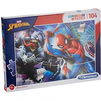 Clementoni- Puzzle 104 Piezas Spider-Man, Multicolor