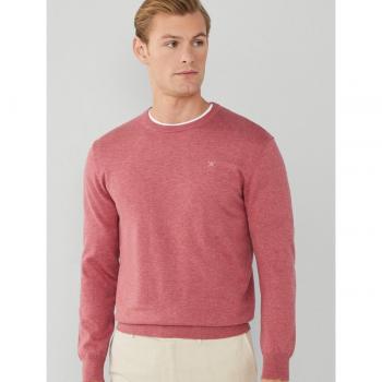 Jersey de seda rosa con logo bordado Hackett London