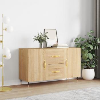 Aparador de madera de ingeniería 100x36x60 cm en color roble Sonoma, mueble de almacenaje para salón, buffet, armario auxiliar y armario de almacenamiento