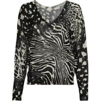 Jersey Liu Jo estampado animal print - negro y blanco