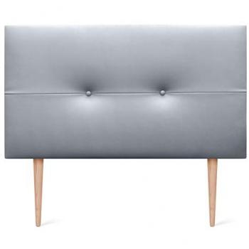 Cabecero Tapizado de Polipiel AQUALINE Pro 95x105cm con Patas para Camas 70/80/90 - Plata