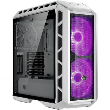 Cooler Master MasterCase H500P Mesh White - Cajas de ordenador de sobremesa 'Alto flujo de aire, LED RGB, Panel lateral de vidrio templado' MCM-H500P-WGNN-S00