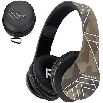 PowerLocus P2 - Auriculares Bluetooth inalambricos de Diadema Cascos Plegables, Casco Bluetooth con Sonido Estéreo Micro SD/TF, FM con micrófono y Audio Cable para iPhone/Samsung/iPad/PC
