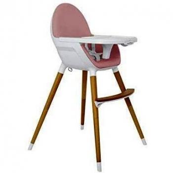 Olmitos - Trona de Madera en Color Rosa para Bebés a partir de 6 Meses