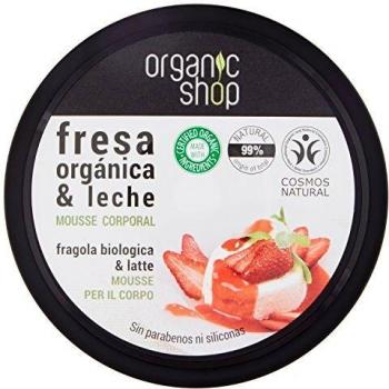 ORGANIC SHOP Mousse Corporal Yogur DE Fresa 250ml, Estándar, Único