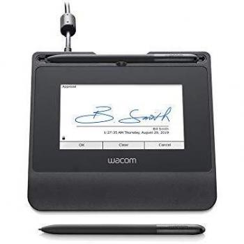 Wacom Signature Set con Tableta STU-540 con Pantalla LCD en Color de 5” y Sign Pro PDF para Windows, Capture firmas electrónicas manuscritas al Instante con el lápiz inalámbrico y sin Pila