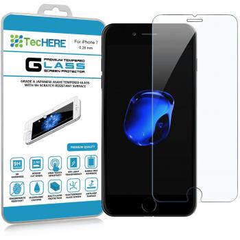 TecHERE GlassShield – Protector de pantalla Ultra Resistente de cristal templado para Smartphone/Móvil – Protector pantalla de alta calidad y ultra fina con grosor de Soli 0,26 mm – Resistente a los arañazos y golpes
