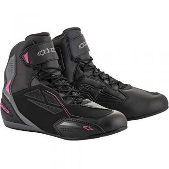 Alpinestars Stella Faster-3 Drystar Women's Motorcycle Shoes - Black/Grey/Pink