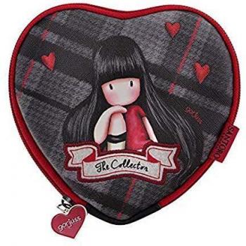 Santoro Gorjuss 847gj01 - Monedero con diseño de corazón de tartán