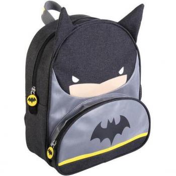 Mochila Escolar Infantil Batman 15x30x10cm Diseño Negro - Cerdá