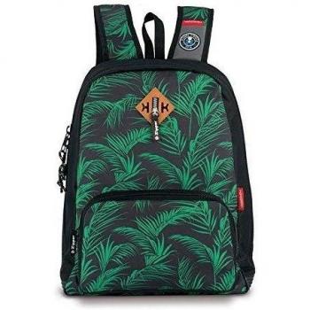 Nikidom Tasmania Mochila, Negro/Verde, Talla Única