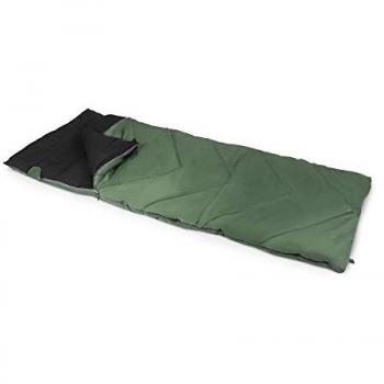Saco de Dormir Kampa Verde 90 cm - Saco de dormir extra large, color verde y negro, temperatura confort +2°C, dimensiones 2,25 m x 0,9 m