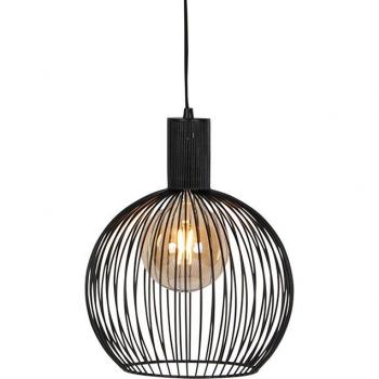 Lámpara colgante diseño negra 30cm - WIRE Dos, acero negro, diámetro de 30 cm